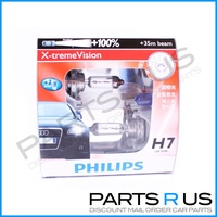 Genuine Philips X-Treme Vision +100% H7 Pair of Headlight Bulbs BRIGHTER GLOBES!