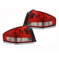 PAIR of Tail Lights suits Ford Falcon 05-08 BF Sedan Red/Clear