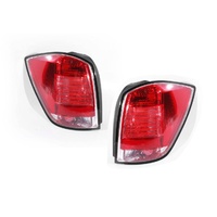 PAIR of Tail Lights suits Holden Astra AH 04-10 Series1&2 Wagon Red/Clear