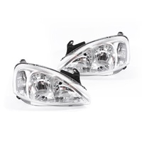 Pair Of Headlights to suit Holden XC Barina 01-05 SRi & CD Clear/Smooth Indicator Lense