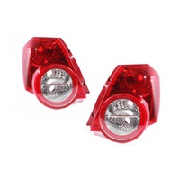 PAIR of Tail Lights suits Holden Barina TK Series 2 08-11 3/5 Door Hatch Red/Clear ADR COMPLIANT