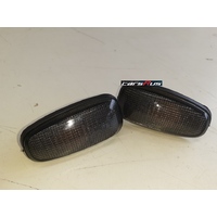 Pair Black Smoked Guard Flashers To Suit Holden Commodore VY/VZ 02-06