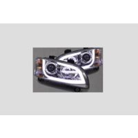  Head Lights to suit Holden VE Commodore Series 1 & HSV LED DRL CHROME Projector SSV SV