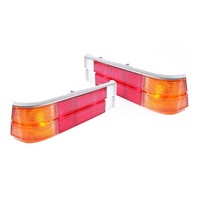 Pair Tail Lights For Holden VL Commodore 86-88 Sedan Red Amber & Clear