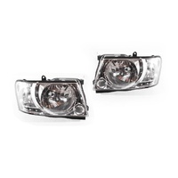 PAIR of Headlights Front One Piece for Nissan Patrol GU 2004-13 Wagon & Ute