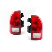Suzuki Grand Vitara 98-05 SQ Wagon Red Clear Genuine LH+RH Set Tail Light Lamps