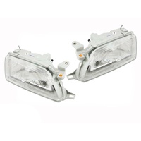 Glass Headlights Lights for Toyota Corolla 94-98 & Seca AE101 AE102 Pair