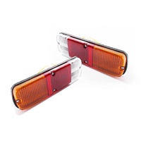 Universal Replacement Tray Back Ute Red Amber & Clear LH+RH Set Tail Light Lamps