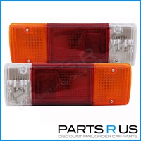 PAIR of Tail Lights to suit Toyota Landcruiser 70 75 78 1985-1999 & Hilux 2000-2015 Tray Ute