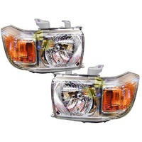 Pair Of Headlights To Suit Toyota Landcruiser 76 78 79 70 Series 2007-2016 Ute/Wagon/Troopy