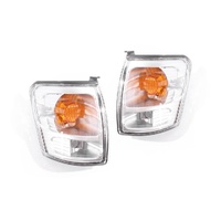 PAIR clear/Amber Corner Indicator Lights to suit Toyota Hilux 2001-05 LN & RZN 2WD Ute