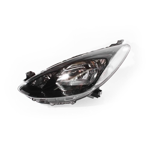 Mazda 2 Headlight DE-1 07-10 3&5Door Hatchback Clear & Black LHS Left Lamp