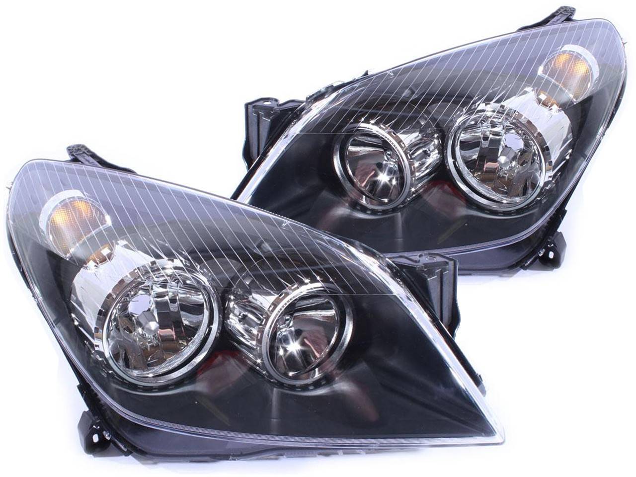 Pair LH+RH Head Light Lamp Chrome For Holden Astra TS Sedan Hatch 98~04 EMark