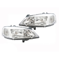 Pair Head Lights For Holden TS Astra 98-04 Chrome ADR COMPLIANT