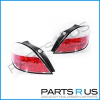 PAIR Tail Lights to suit Holden Astra AH 04-07 Series1 5 Door Hatch Red & Frosted LHS/RHS Set