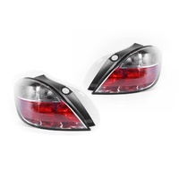 SET of Tail Lights Holden Astra AH 07-10 Series2 5Door Hatch Red Clear/Tinted ADR COMPLIANT TYC
