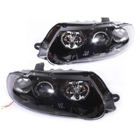 Black Clear Projector Headlights Set Monaro Style to suit Holden VX Commodore/VU Ute SS 