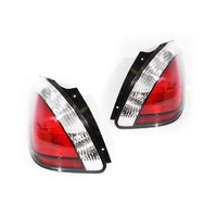 PAIR of Tail Lights to suit Kia Rio JB 05-11 5Door Hatchback Red & Clear Depo