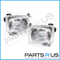 Pair of Front Clear Headlights to suit Nissan Navara D22 Ute 97-2000 Depo ADR COMPLIANT