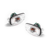 Pair Guard Flasher Clear Indicator Lights To Suit Nissan Bluebird 93-97 U13 Series 1&2 