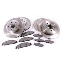 PAIR Front & Rear Disc Brake Rotors & Pads to suit Ford BA BF FG Falcon/Fairlane XR6/XR8