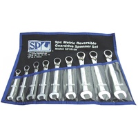 SP Tools 11pc Metric Reversible Geardrive Spanner Sets