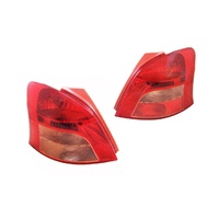 PAIR Tail Lights for Toyota Yaris 05-08 NCP90 Series1 Hatchback Red & Clear