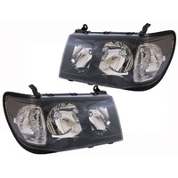 Clear Altezza Black Headlights for Toyota Landcruiser 98-05 100 Series ADR COMPLIANT