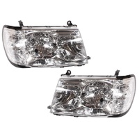 Clear Chrome Altezza Headlights To Suit Toyota 100 Series Landcruiser 1998-05 Upgrade 1 Piece 