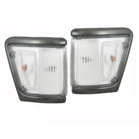 Corner Lights suits Toyota Hilux 91-97 4WD Grey & Clear Pair 