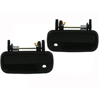 Black Front Outer Door Handles Toyota Hilux 88-97 Ute Pair