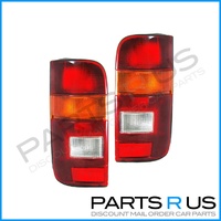 PAIR Tail Lights to suit Toyota Hiace Hi-Ace Van 89-05 Red Amber & Clear