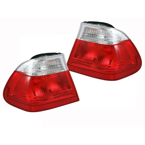 PAIR of Clear Tail Lights to suit BMW E46 3 Series 1998-01 4door Sedan