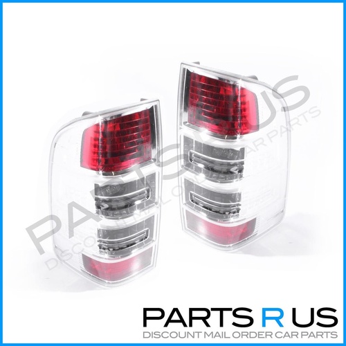 Pair OF Tail Lights For Ford Ranger PK Ute Style Side 09-11 Clear & Red