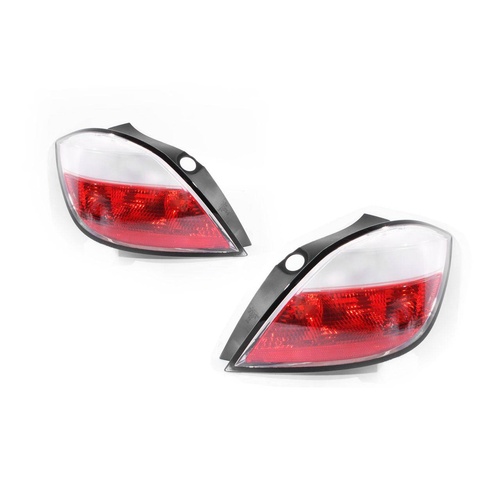 Set of Tail Lights For Holden Astra AH 04-07 Series1 5Door Hatch Red & Frosted