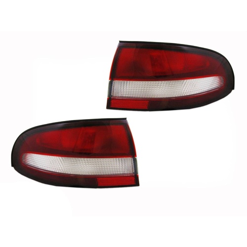Tail Lights Holden VT Commodore Series 2 Lamps Pair 99-00 Silver Reflector