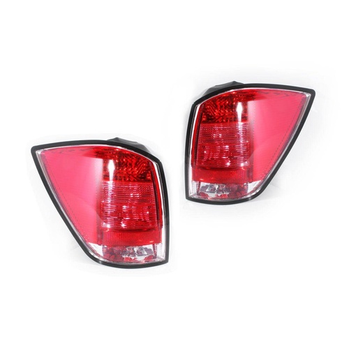 Set Tail Lights For Holden Astra AH 04-10 Series1&2 Wagon Red & Clear TYC