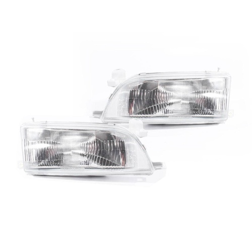 Headlight suits Toyota Corolla 94-98 AE101 AE102 Glass RH/LH Pair Head Lights