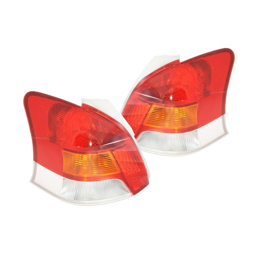 PAIR of Genuine Tail Lights for Toyota Yaris 08-11 3&5 Door Hatch Red/Amber/Clear
