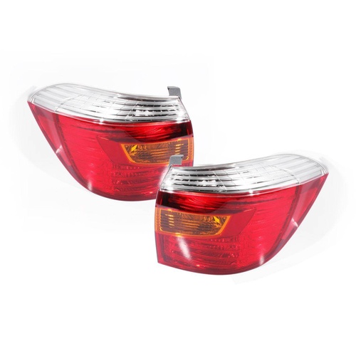 PAIR Genuine Tail Lights for Toyota Kluger 07-10 KX-S Wagon Red/Clear/Amber